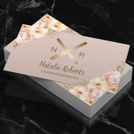 エステティシャンワックススティックトゥイザーヴィンテージフローラ赤面 名刺