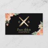 エステティシャンワックススティック&トゥイザーのロゴクラスリーフローラ 名刺 (正面)