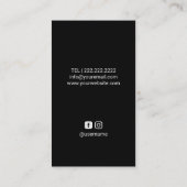 エステティシャンワックススティック&トゥイザーのロゴ美しいサロン 名刺 (裏面)