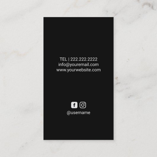 エステティシャンワックススティック&トゥイザーのロゴ美しいサロン 名刺 (裏面)