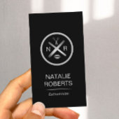 エステティシャンワックススティック&トゥイザーのロゴ美しいサロン 名刺