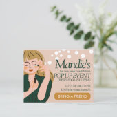 エステティシャン事業サロンポップ・アートのアップイベント ポストカード (スタンド正面)