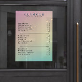 エステティシャン価格リストパステルホログラフィック ポスター