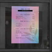 エステティシャン価格リストピンクホログラフィック虹色 ポスター