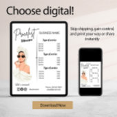 エステティシャン価格表ビジネスサービスメニュー チラシ