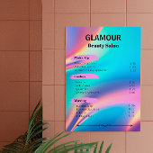 エステティシャン価格表ホログラフィックエステティシャン ポスター