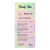 エステティシャン価格表メニュートレンディーホログラム ラックカード (正面)