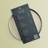 エステティシャン価格表メニュー白黒グレー ラックカード