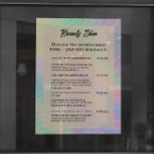 エステティシャン価格表爪、 ネイル技術トレンディーホログラム ポスター