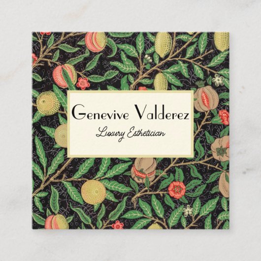 エステティシャン名刺、美容師、美容師 スクエア名刺 (正面)