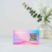 エステティシャン情報QRコード 名刺 (スタンド正面)