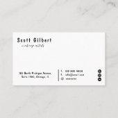 エステティシャン手書きスクリプトタイポグラフィ大理石 名刺 (裏面)