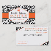 エステティシャン用名刺 |ヘアスクール 予約カード (正面/裏面)