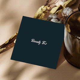 エステティシャン白黒グレーQrコード スクエア名刺