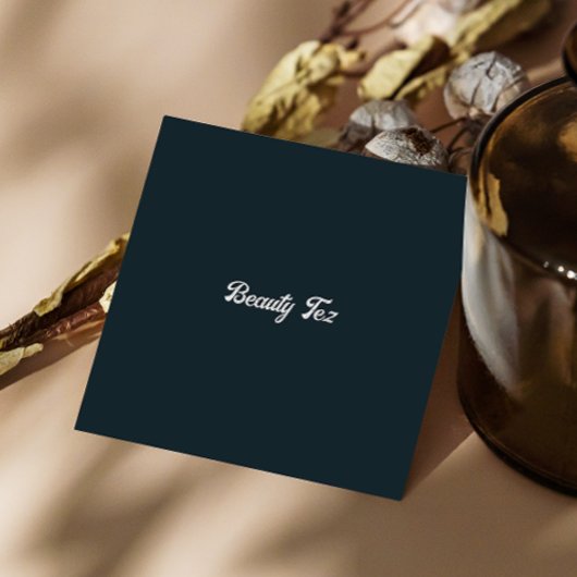 エステティシャン白黒グレーQrコード スクエア名刺