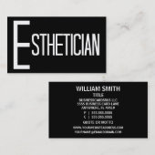 エステティシャン白黒名刺 名刺 (正面/裏面)