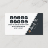 エステティシャン美しいサロン白黒グレーグレー ロイヤリティカード (裏面)