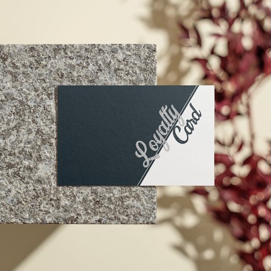 エステティシャン美しいサロン白黒グレーグレー ロイヤリティカード