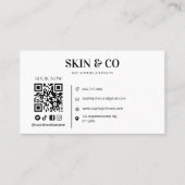 エステティシャン美しいスキンケアサロンミニマリスト 名刺 (正面)