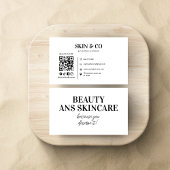 エステティシャン美しいスキンケアサロンミニマリスト 名刺