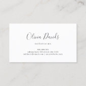 エステティシャン美しい金ゴールドグリッタースキンケアサロン 名刺 (裏面)