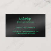 エステティシャン美しい コーリングカード (裏面)