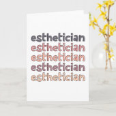 エステティシャン美容師ビューティシアンキュート カード (黄色い花)