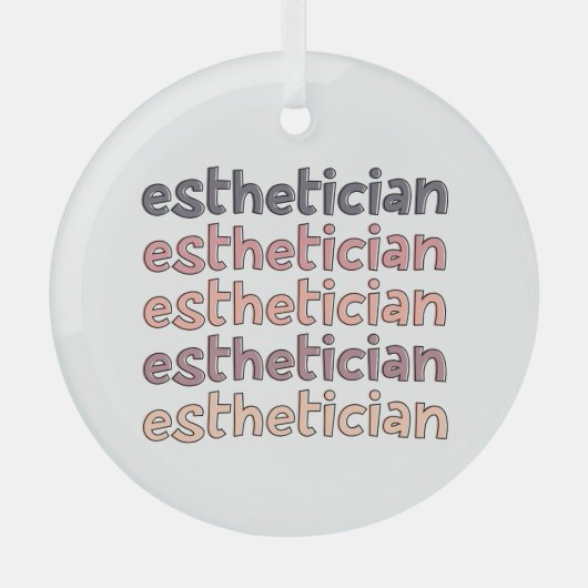 エステティシャン美容師ビューティシアンキュート ガラスオーナメント (正面)