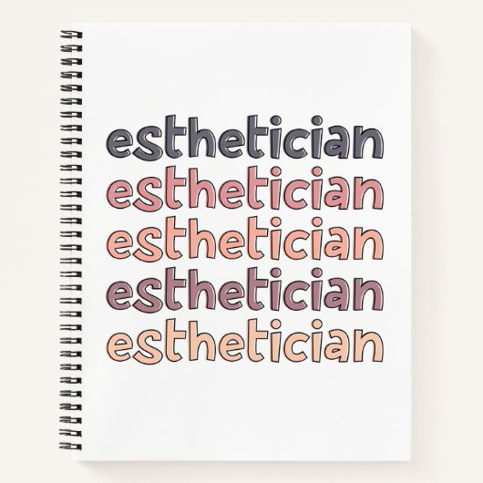 エステティシャン美容師ビューティシアンキュート ノートブック (正面)