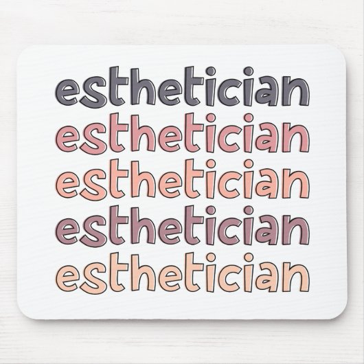 エステティシャン美容師ビューティシアンキュート マウスパッド (正面)