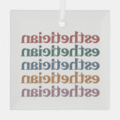 エステティシャン美容師ビューティシアンメイクアップアーティスト ガラスオーナメント (裏面)