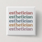 エステティシャン美容師美容師 缶バッジ (正面)