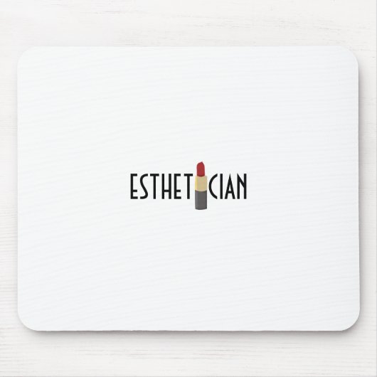 エステティシャン赤リップスティック化粧アーティスト マウスパッド (正面)