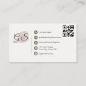 エステティシャン赤面マウモダンヴエレガントQRコード 名刺 (裏面)