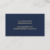 エステティシャン金ゴールドワックススティック&トゥイーザー海軍フローラ 名刺 (裏面)