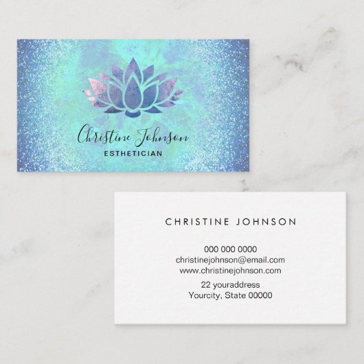 エステティシャン青蓮 名刺 (正面/裏面)