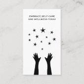 エステティシャン スキンケア 手 星 楽しい ソーシャルメディア 名刺 (正面)