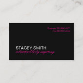 エステティシャン:: 名刺を砂糖で甘くしている体 名刺 (裏面)