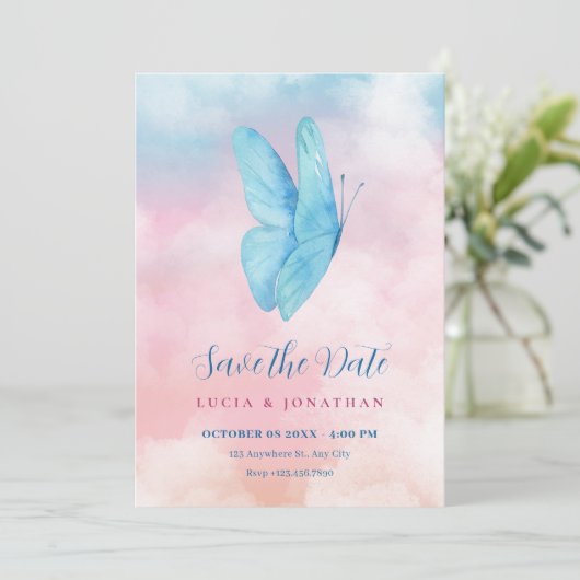 エステティックな夢の蝶のウェディング セーブザデート (スタンド正面)