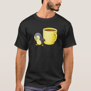 エステティックな疲れ切ったペンギン • 特大コーヒーカップ Tシャツ