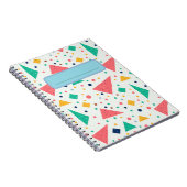 エステティックな80年代レトロメンフィス風の幾何学的な抽象 ノートブック (右側)