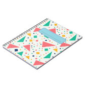 エステティックな80年代レトロメンフィス風の幾何学的な抽象 ノートブック (左側)