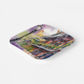 エステティックウォーターカラーマルディグラスバーボン通り ペーパープレート (傾斜あり)