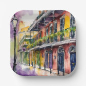 エステティックウォーターカラーマルディグラスバーボン通り ペーパープレート (正面)