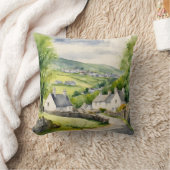 エステティックウォーターカラーSt patricks dayアイリッシュハウス クッション (ブランケット)