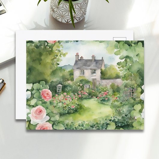 エステティックウォーターカラーSt patricks dayアイリッシュハウス シーズンポストカード