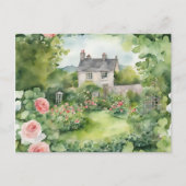 エステティックウォーターカラーSt patricks dayアイリッシュハウス シーズンポストカード (正面)