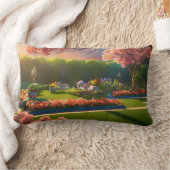 エステティックウォーター色St patricks dayアイリッシュパーク ランバークッション (ブランケット)