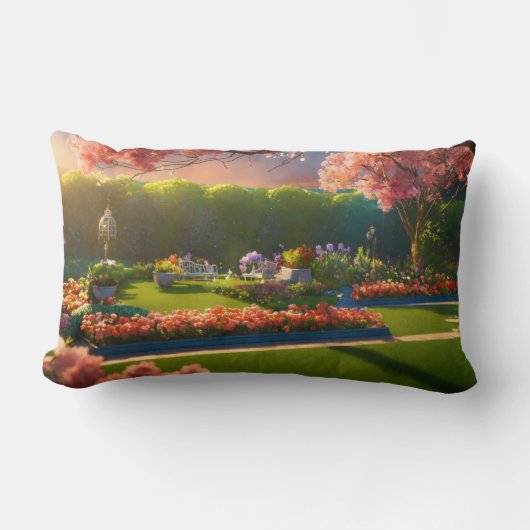 エステティックウォーター色St patricks dayアイリッシュパーク ランバークッション (正面)