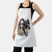 エステティックガールホースグリッターバラ エプロン (インサイチュ)